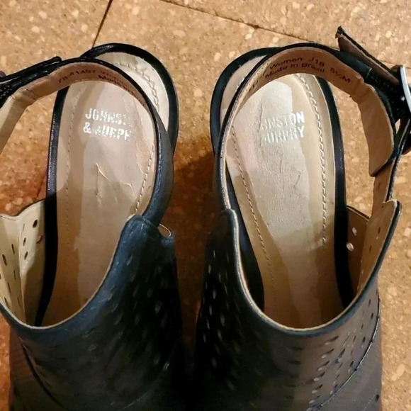 Johnston & Murphy women's peep toe wedge heels size 8.5 - Picture 7 of 8